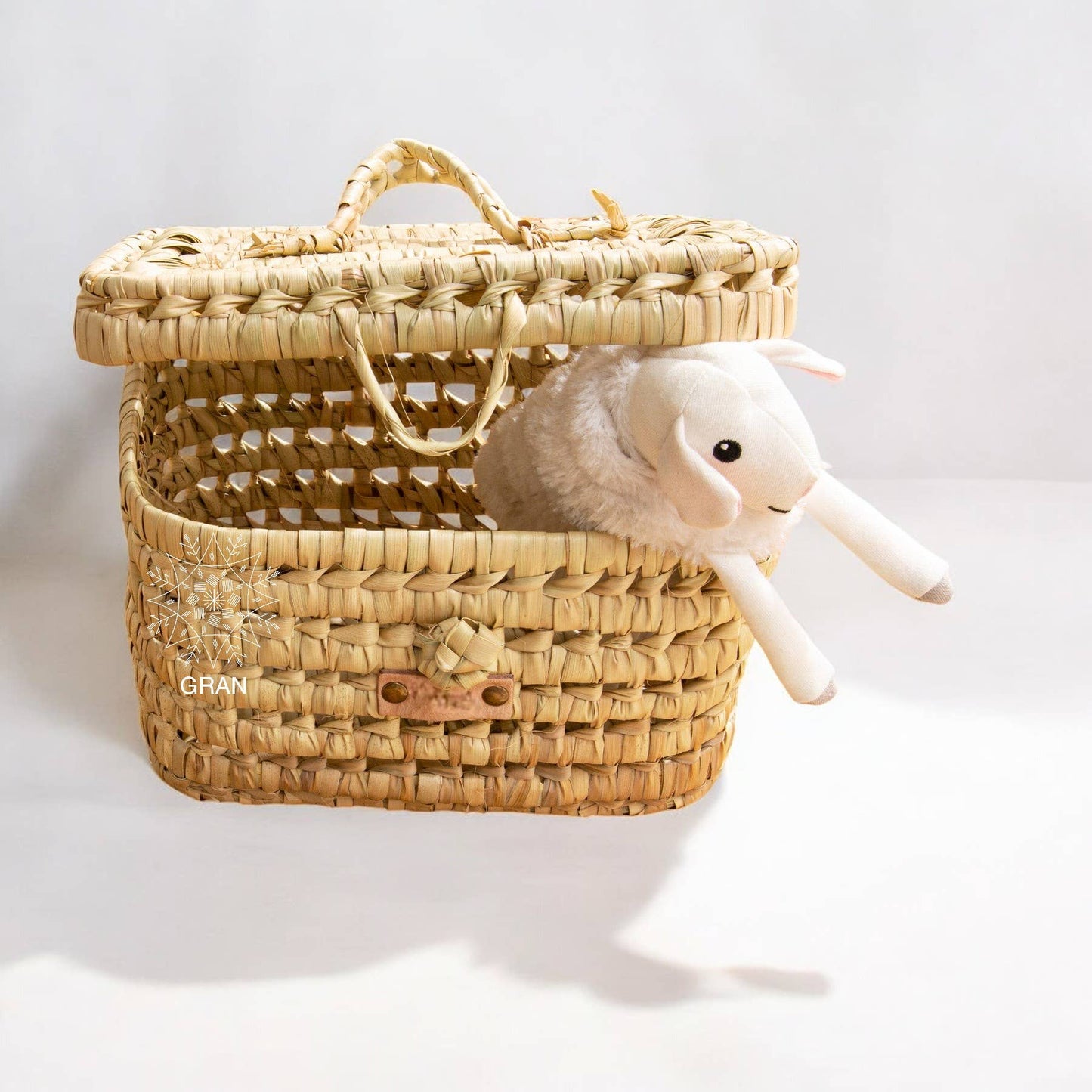 Small Palm Leaf Vanity Basket