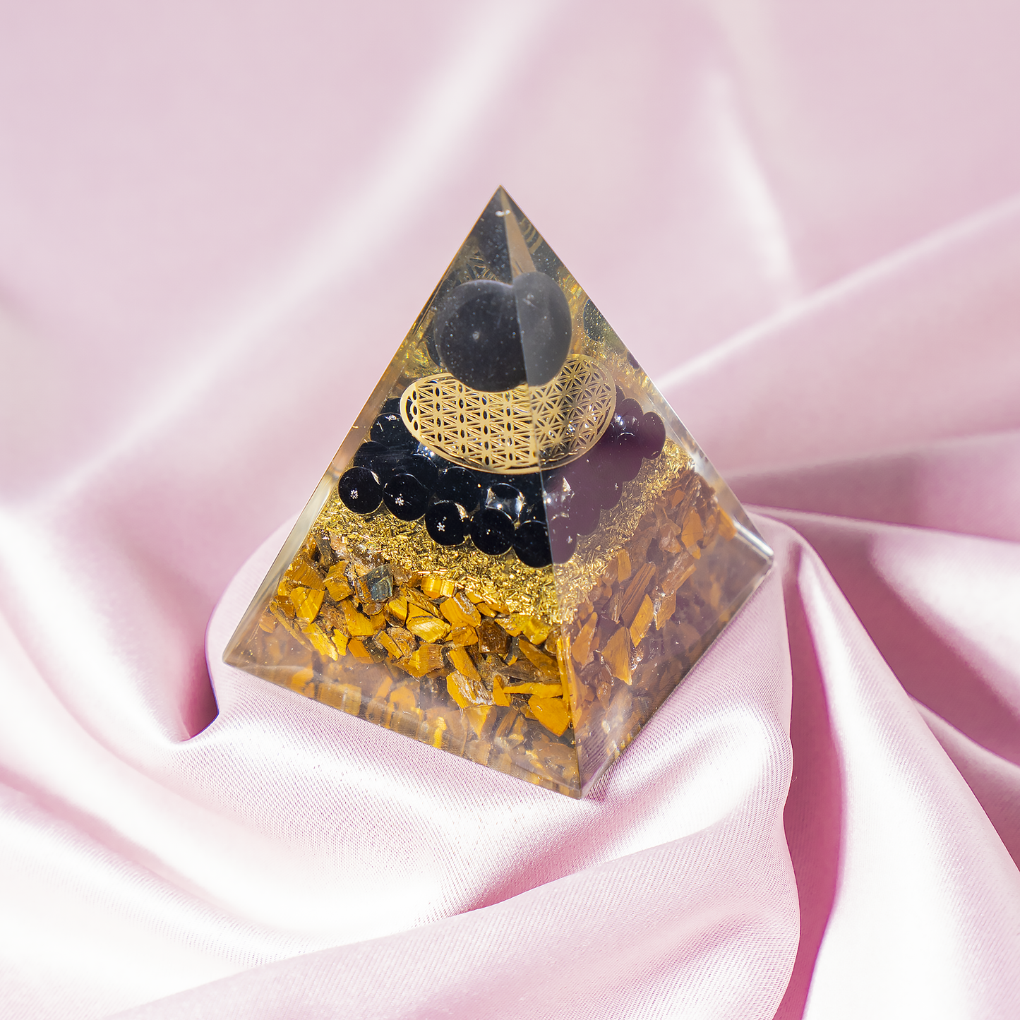 Orgone Pyramid | Triple Protection | Crystal Energy Pyramid