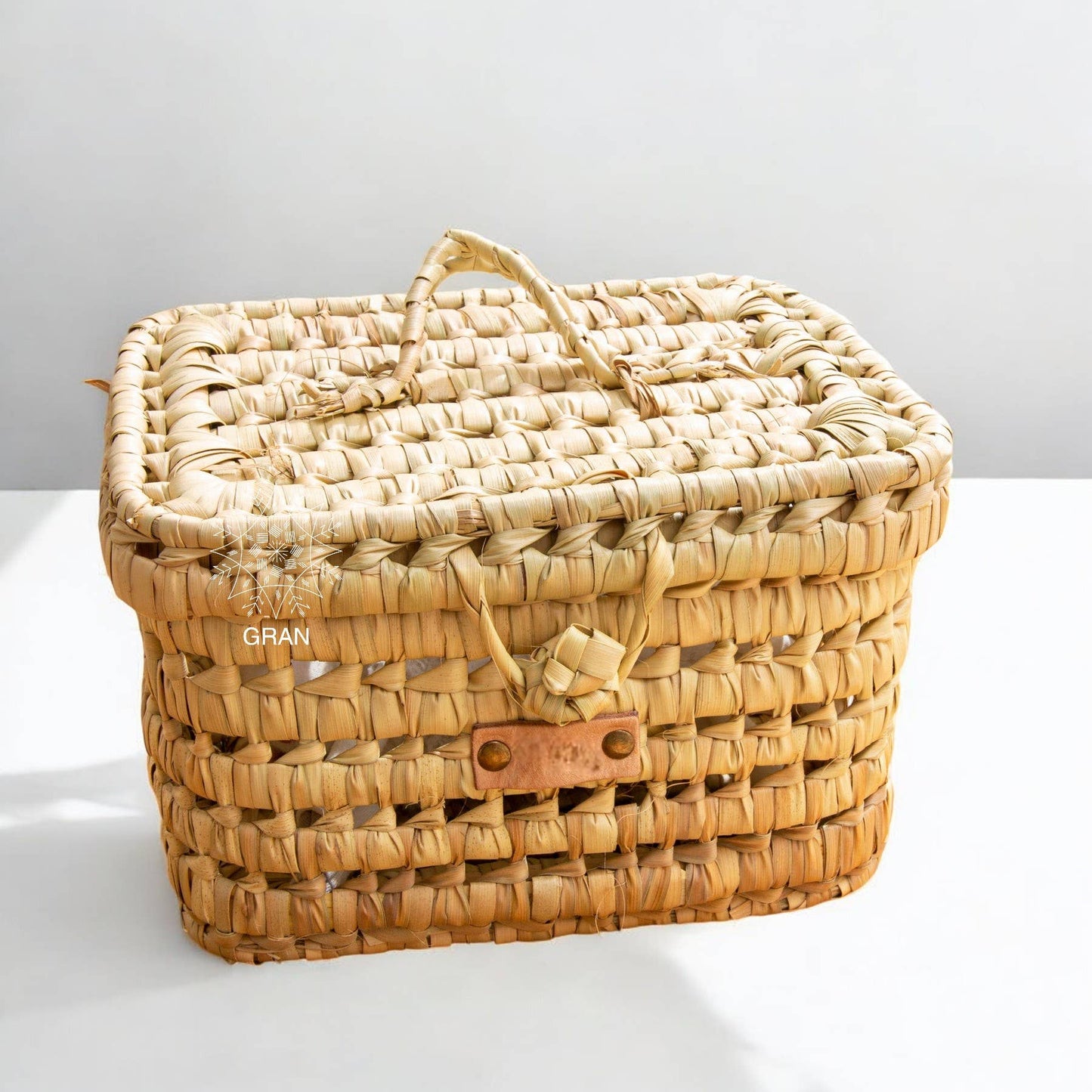 Small Palm Leaf Vanity Basket