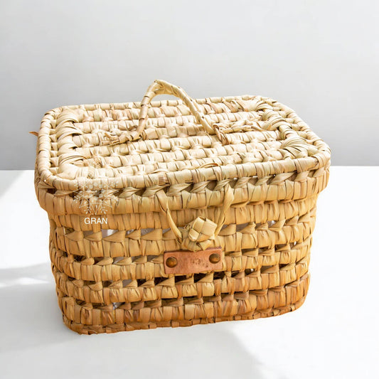 Small Palm Leaf Vanity Basket