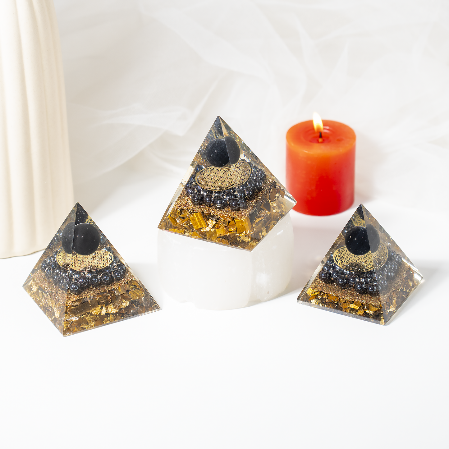 Orgone Pyramid | Triple Protection | Crystal Energy Pyramid