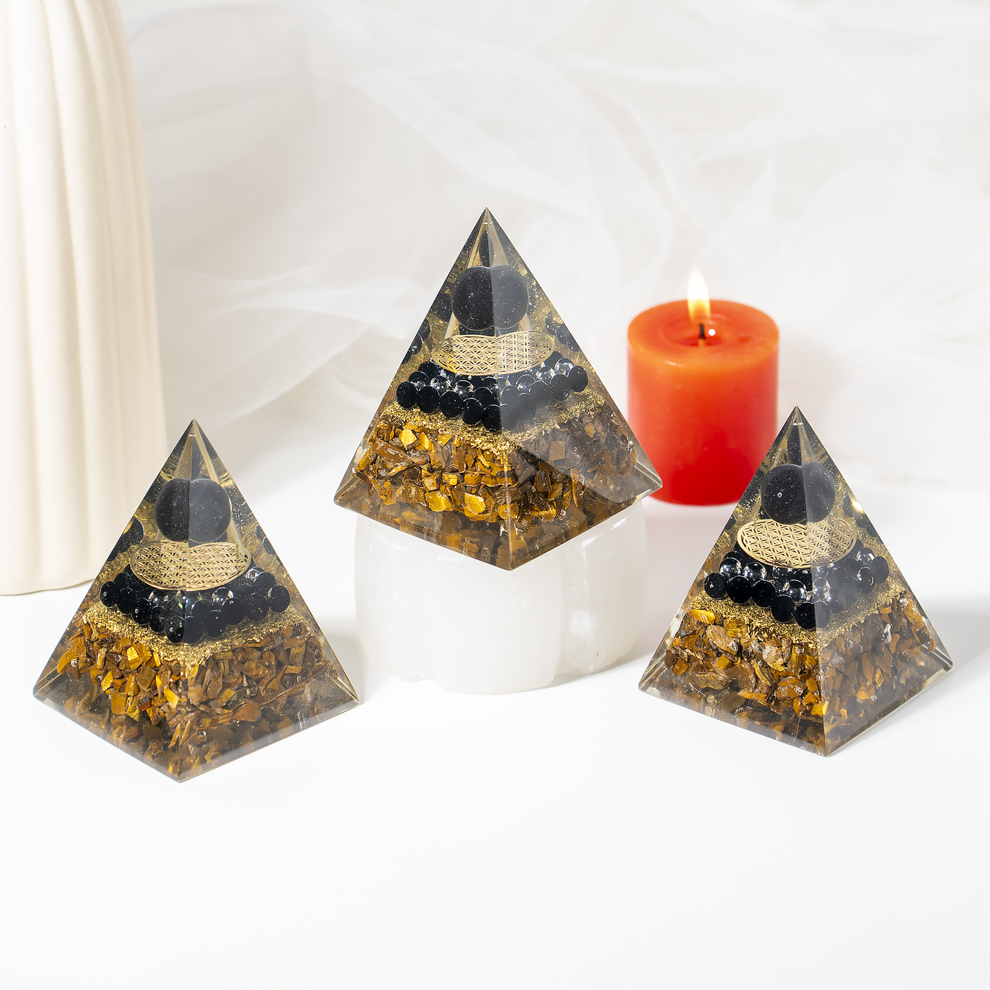 Orgone Pyramid | Triple Protection | Crystal Energy Pyramid