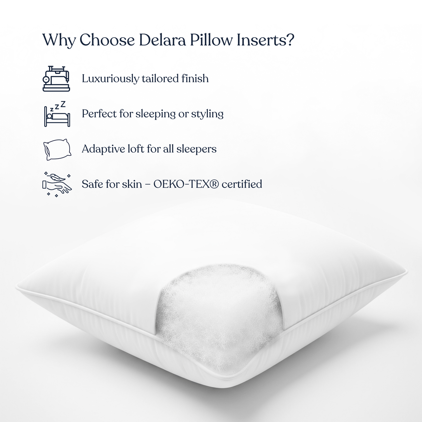 Down Alternative Pillow Inserts – Set of 2 (Pre-Order)