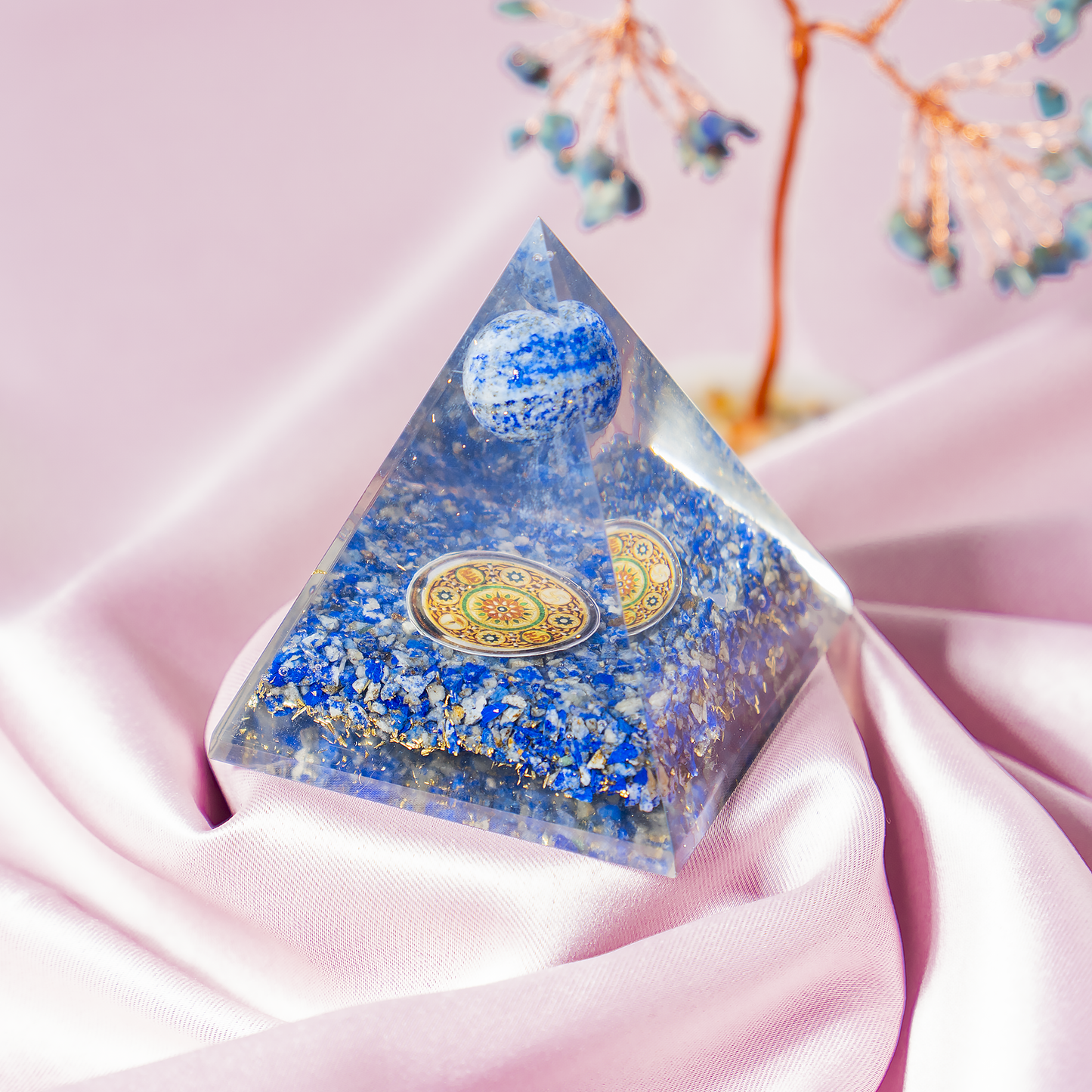 Orgone Pyramid | Lapis Lazuli | Crystal Energy Pyramid