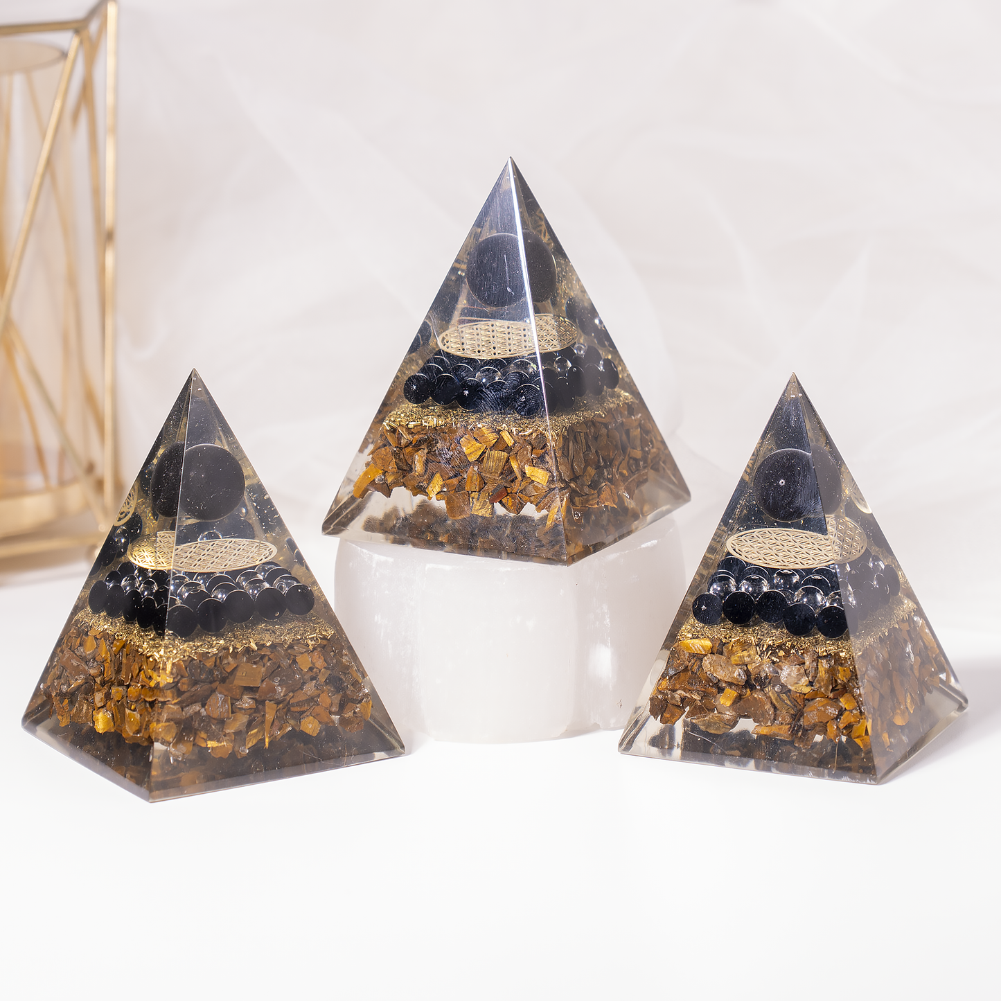 Orgone Pyramid | Triple Protection | Crystal Energy Pyramid