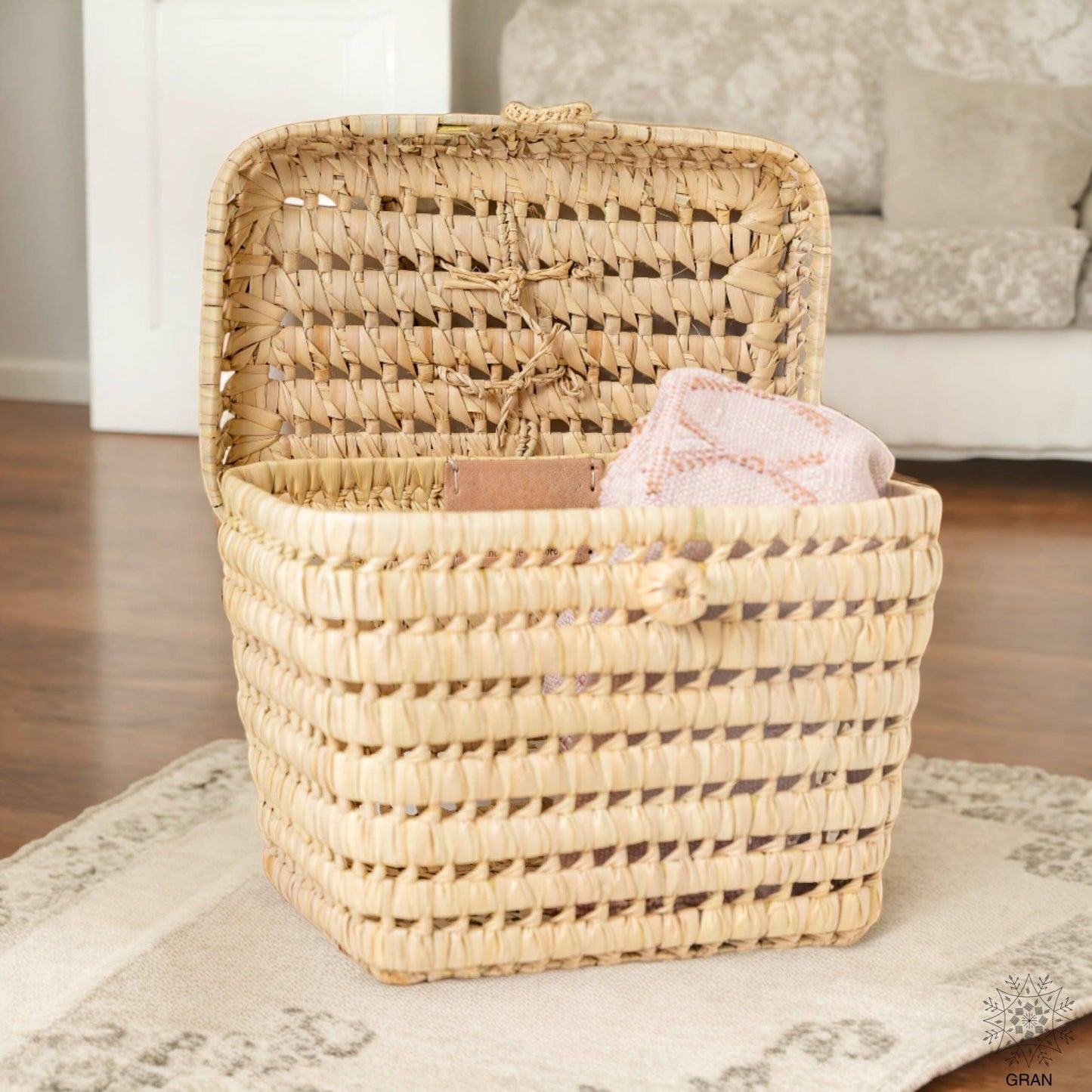 Natural Woven Storage Basket, Natural Wicker Basket