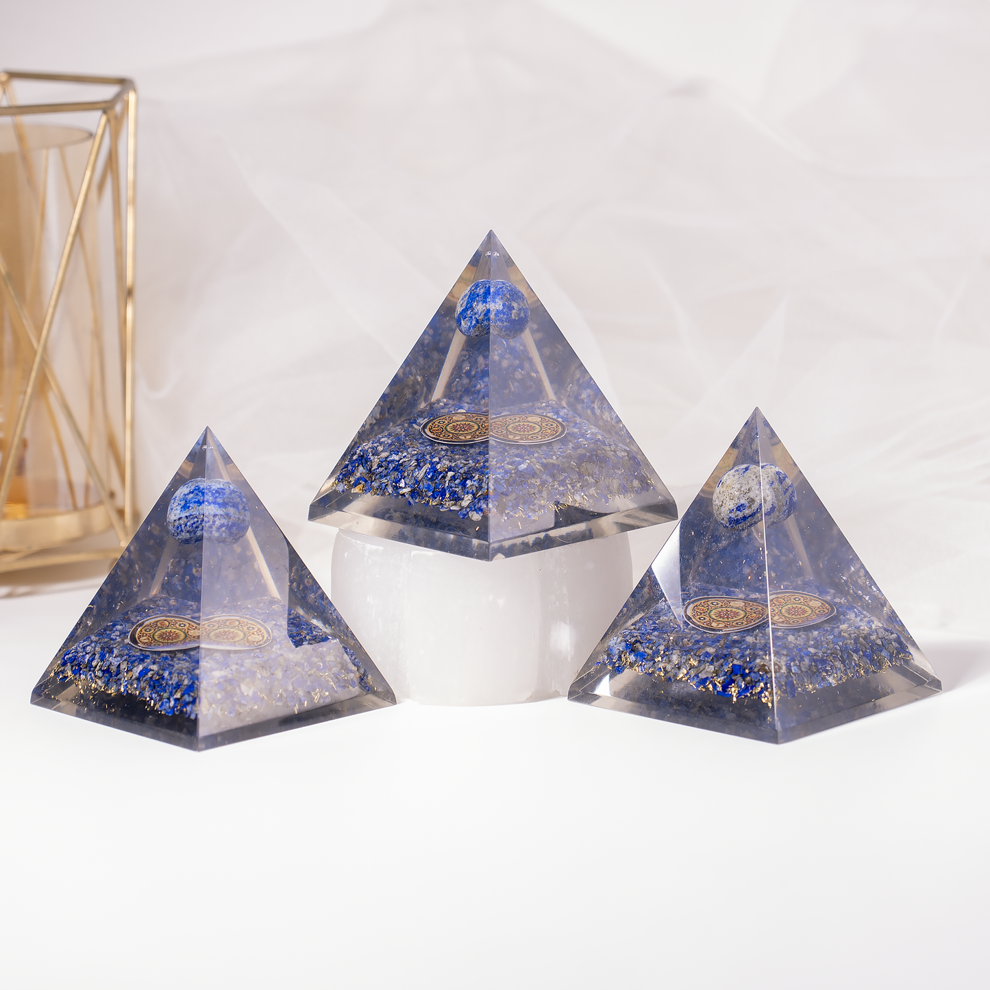 Orgone Pyramid | Lapis Lazuli | Crystal Energy Pyramid