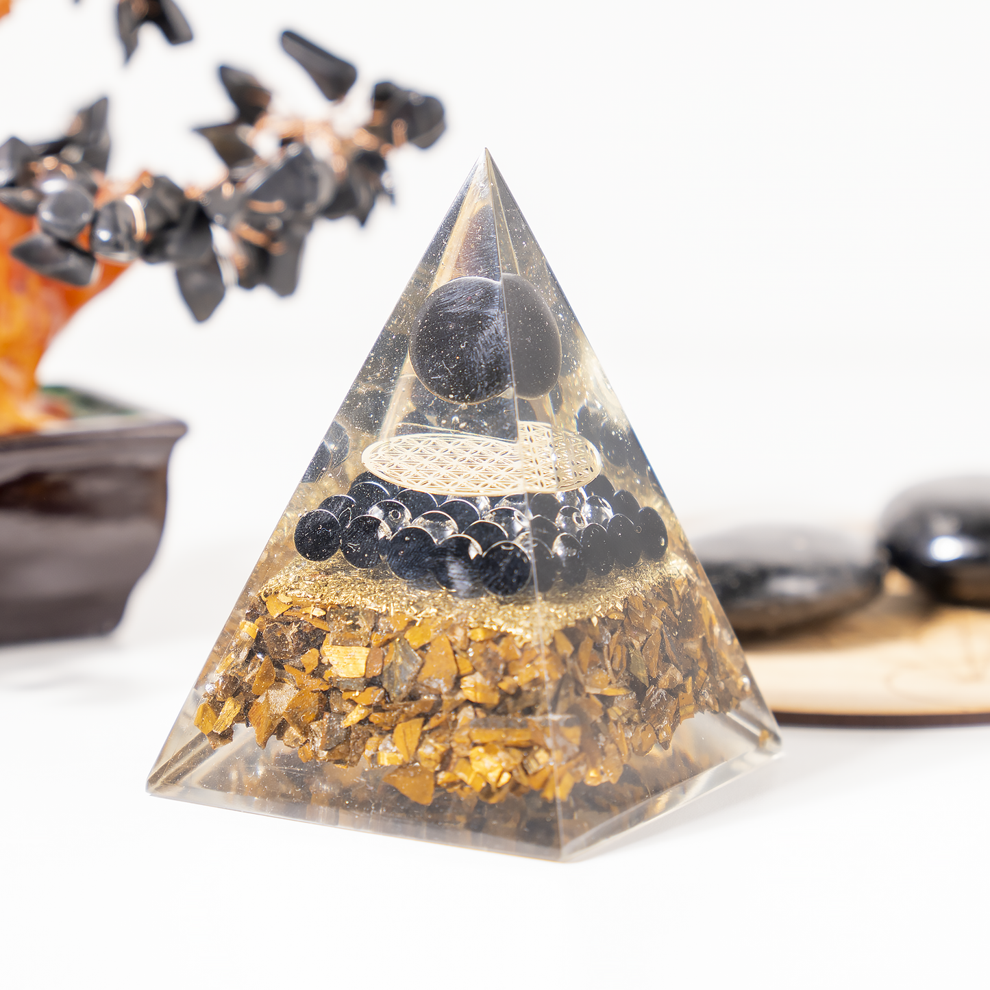 Orgone Pyramid | Triple Protection | Crystal Energy Pyramid