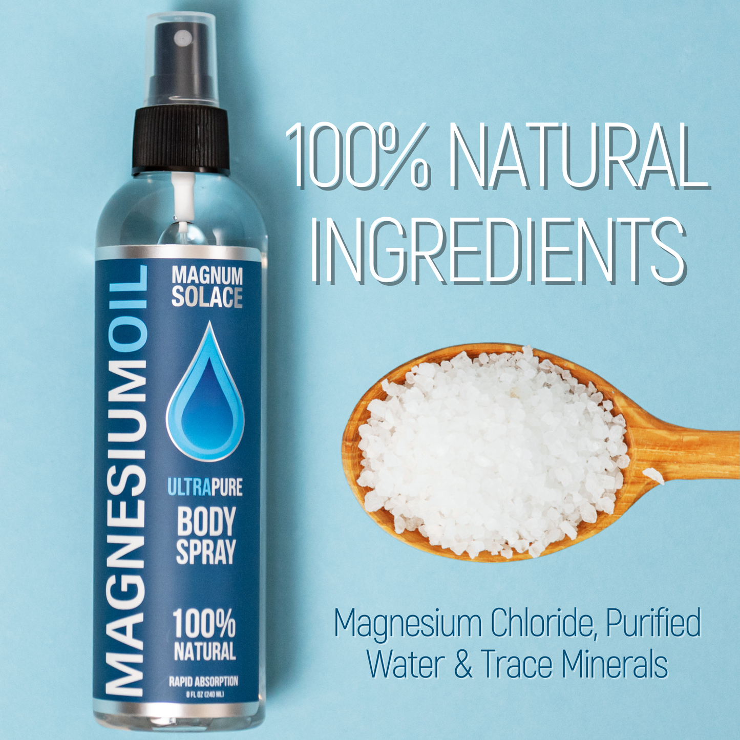 Magnesium Oil Spray for Restless Legs, Sleep, Muscle Relief (Pre-Order)