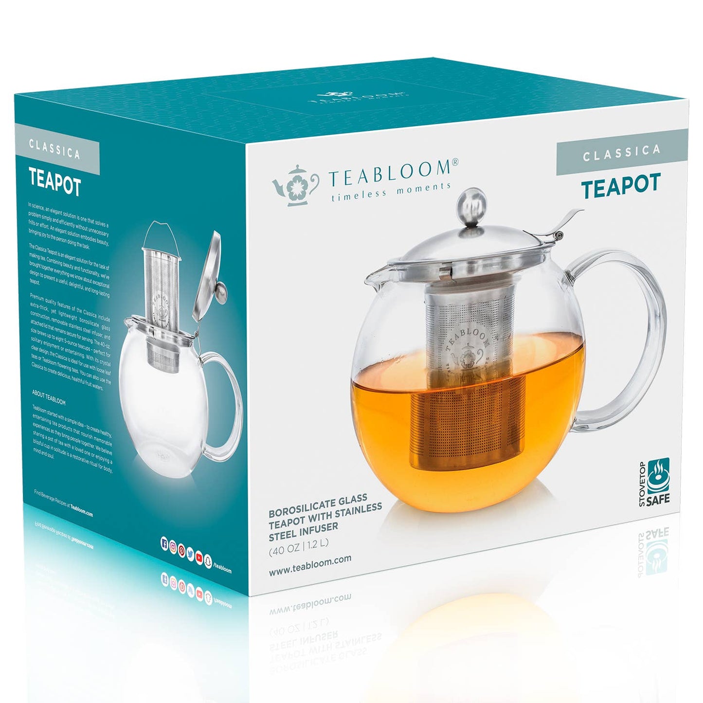 Teabloom - Teabloom All-in-One Teapot and Tea Kettle – Heatproof Borosi