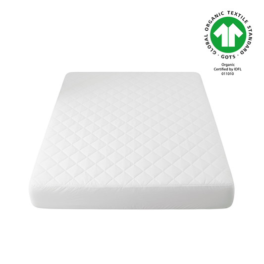 100% Organic Cotton Quilted Mattress Protector – GOTS Certified