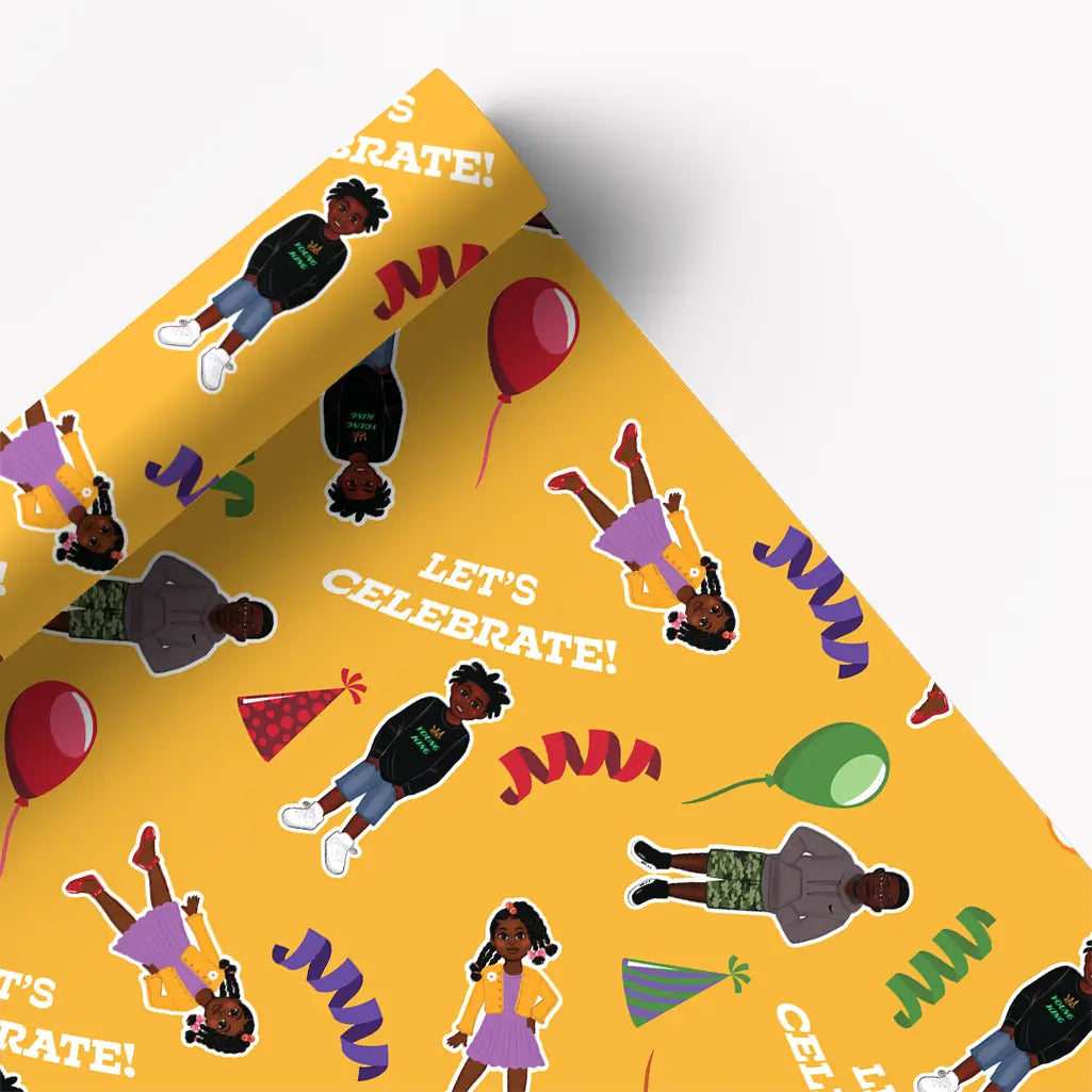Let’s Celebrate Gift Wrap — African American Kids Edition (Pre-Order)