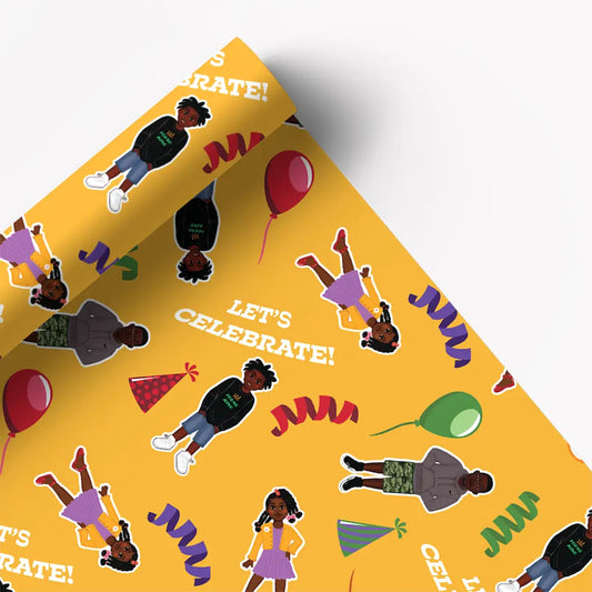 Let’s Celebrate Gift Wrap — African American Kids Edition (Pre-Order)