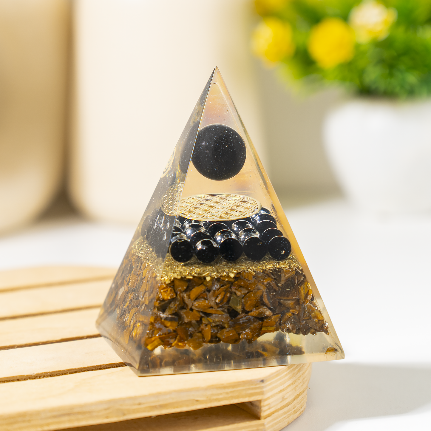 Orgone Pyramid | Triple Protection | Crystal Energy Pyramid