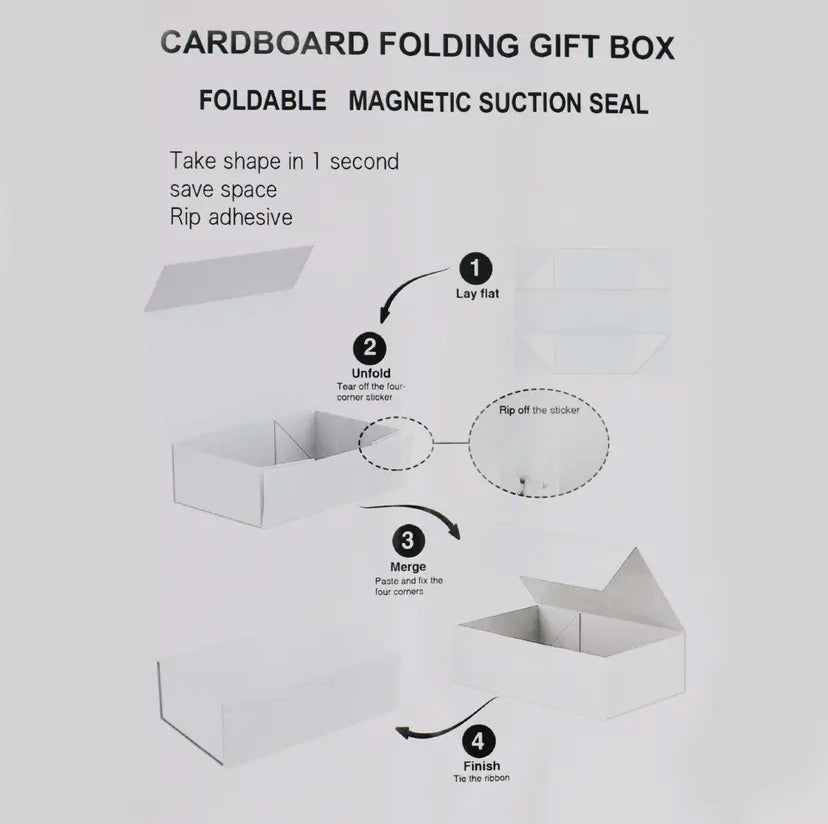 Flat Pack Gift Box – Red (33 × 25 × 12 cm)
