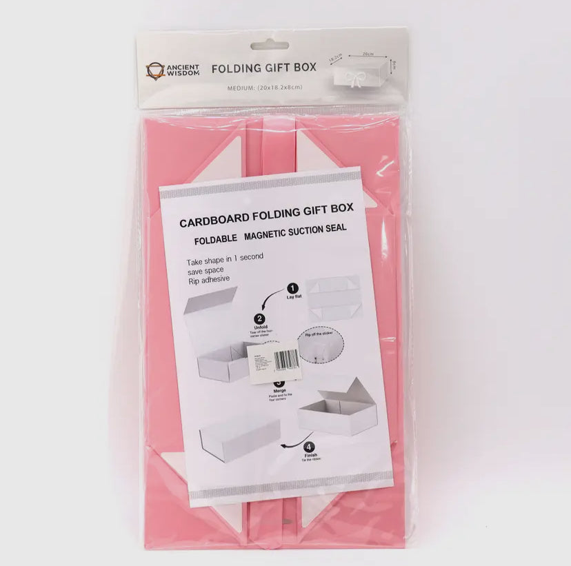 Flat Pack Gift Box – Pink (33 × 25 × 12 cm)