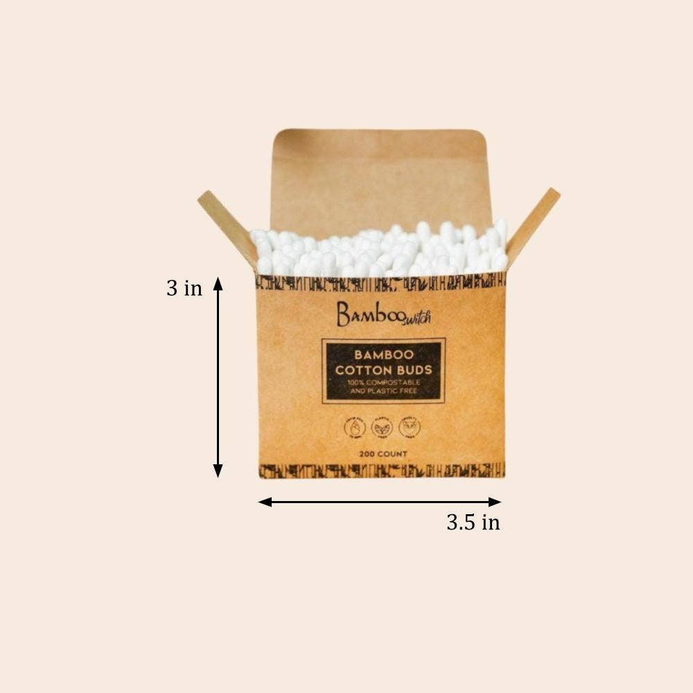 Bamboo Cotton Ear Buds - 200ct | Makeup