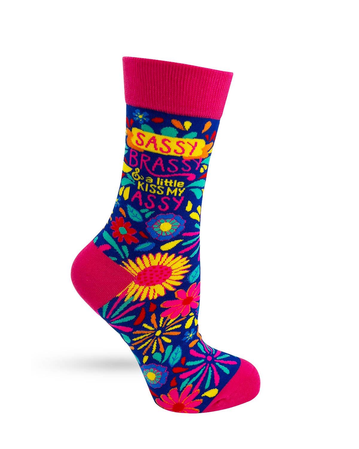 Fabdaz - Sassy Brassy and a Little Kiss My Assy Women's Crew Socks