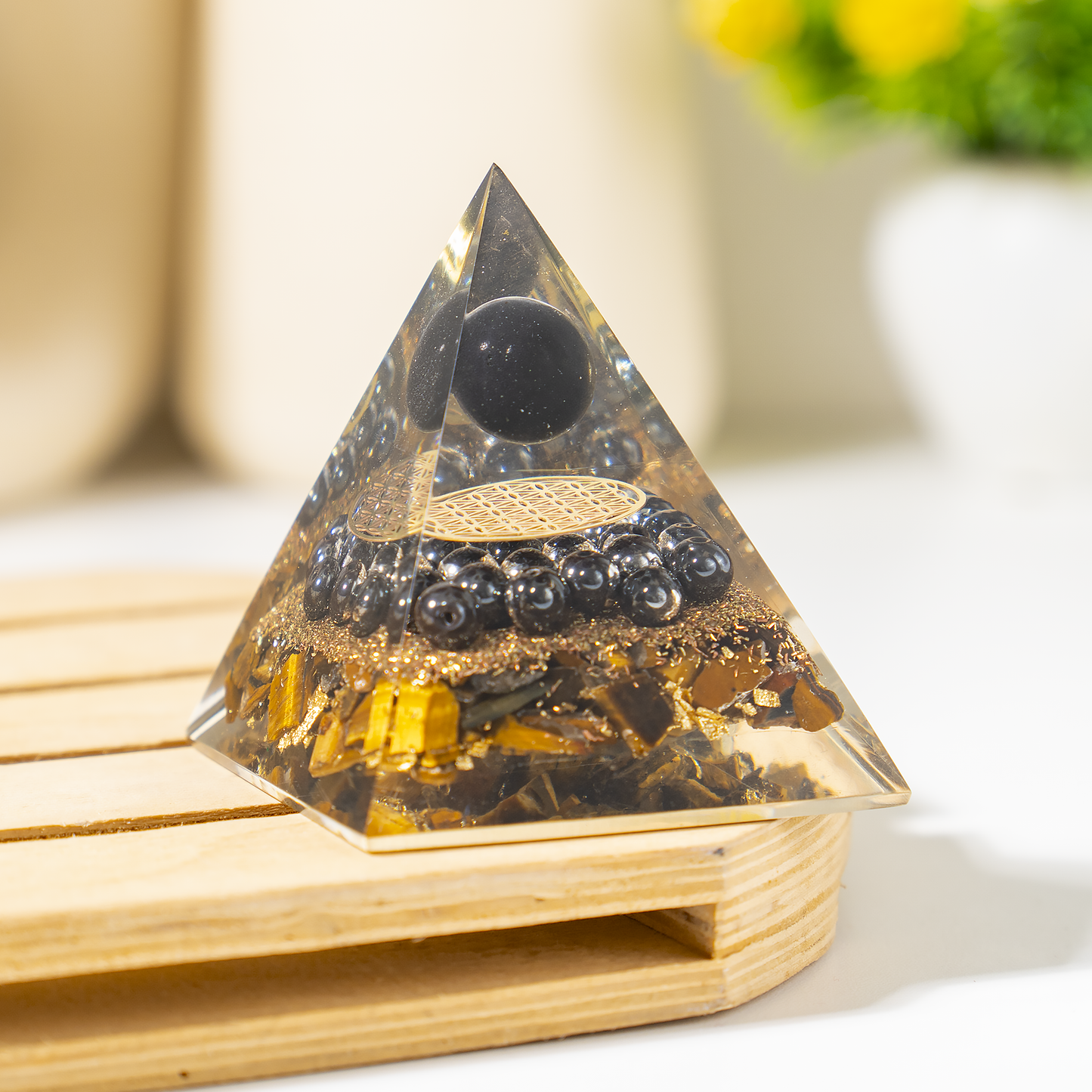 Orgone Pyramid | Triple Protection | Crystal Energy Pyramid