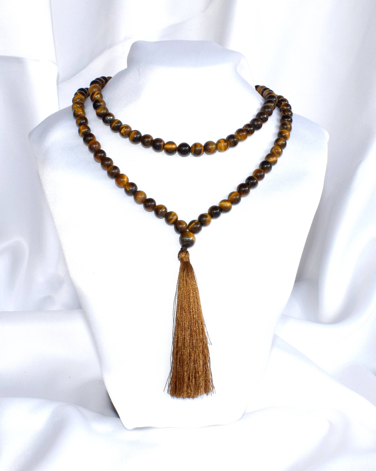 Gemstone Mala | Tiger Eye | 108 Prayer Beads Mala | Jap Mala