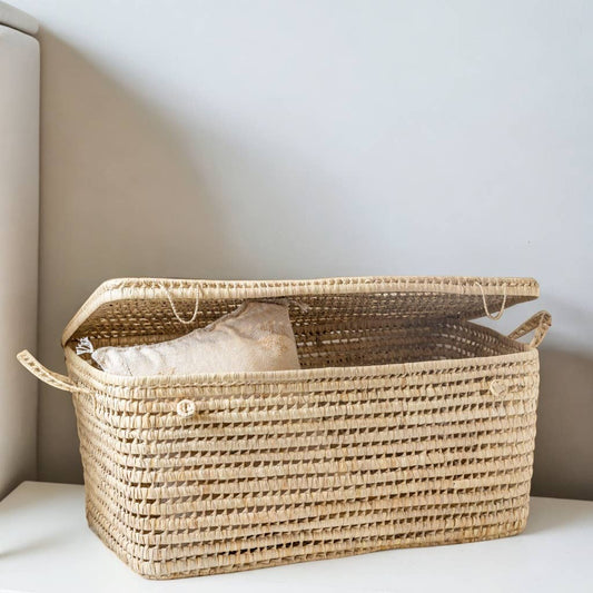 Wicker Storage Trunk - Chest and Storage Basket