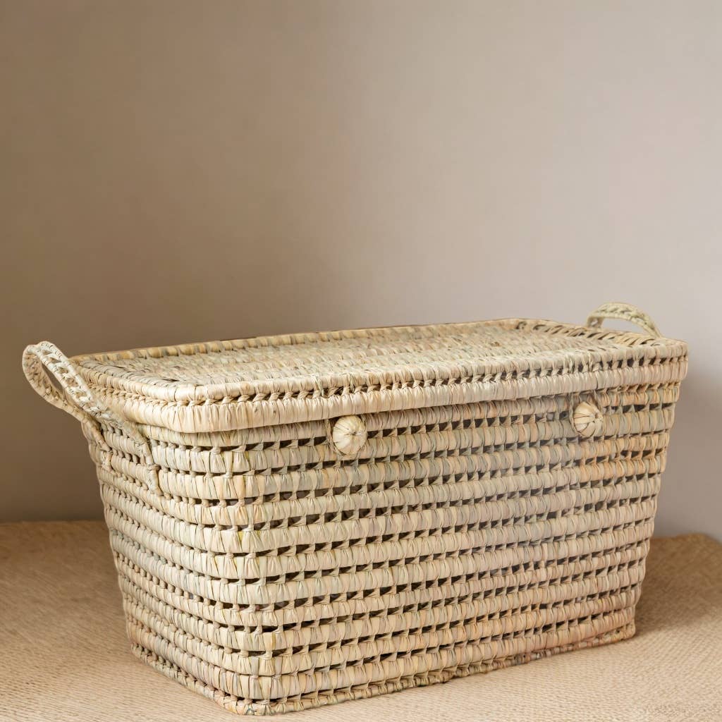Wicker Storage Trunk - Chest and Storage Basket