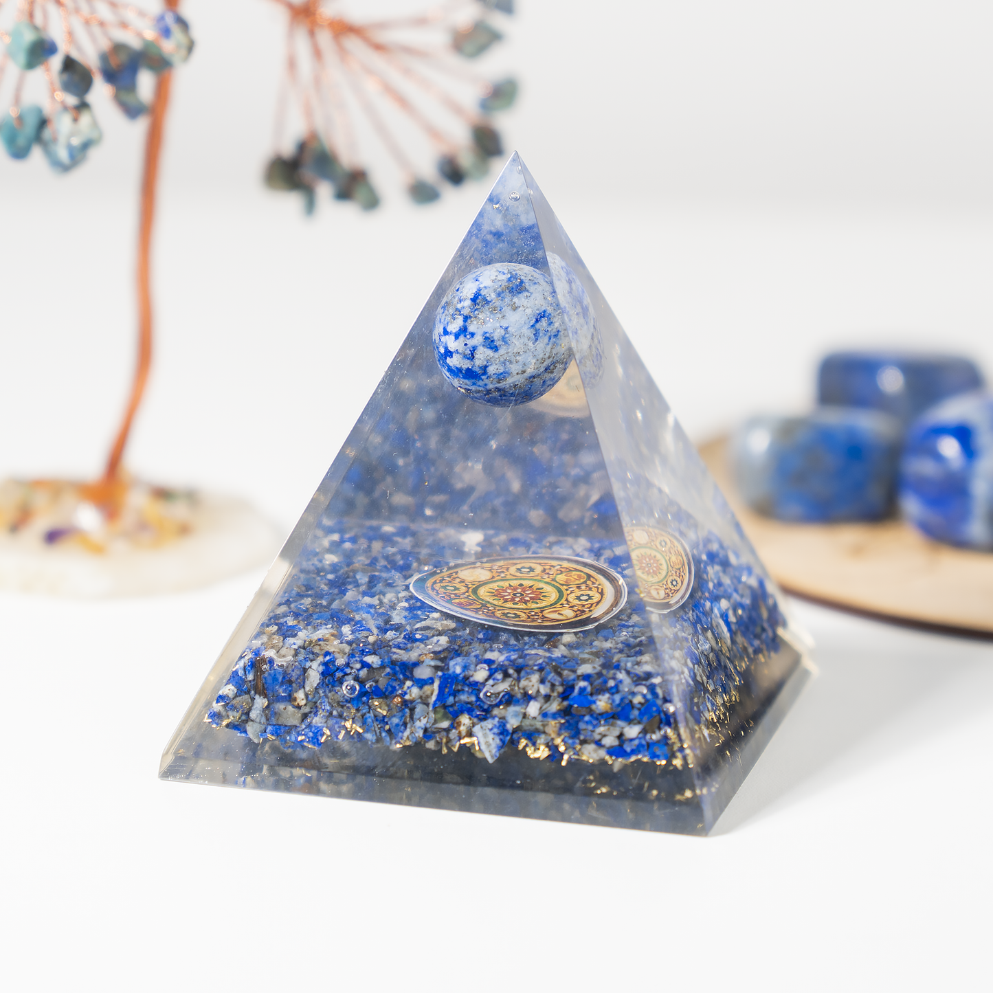 Orgone Pyramid | Lapis Lazuli | Crystal Energy Pyramid