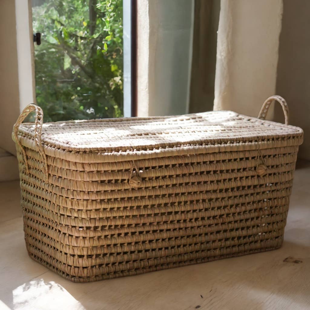 Wicker Storage Trunk - Chest and Storage Basket