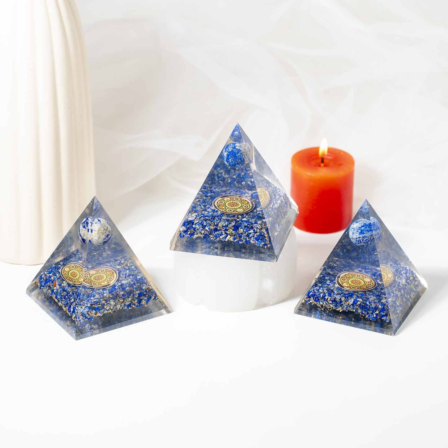 Orgone Pyramid | Lapis Lazuli | Crystal Energy Pyramid