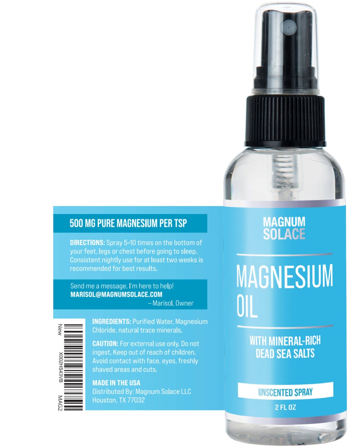 Magnesium Oil Spray for Restless Legs, Sleep, Muscle Relief (Pre-Order)
