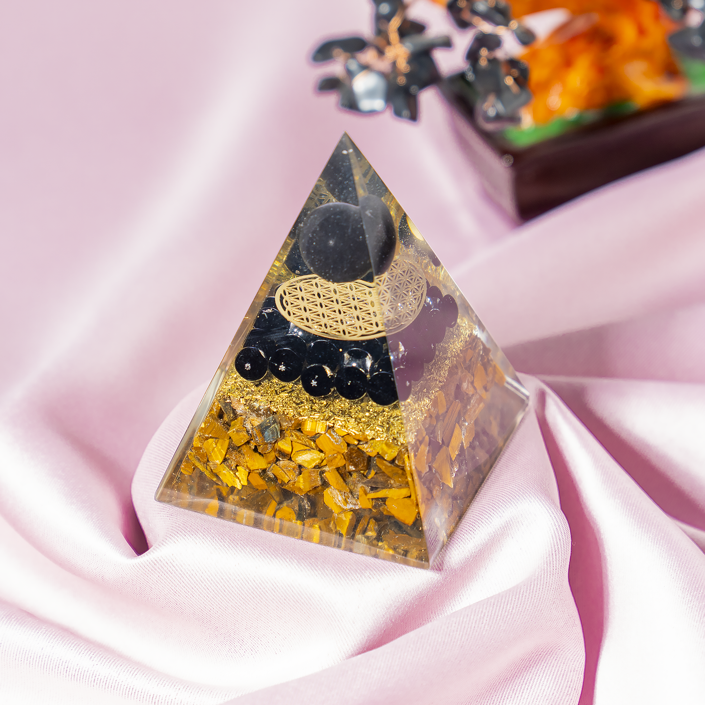 Orgone Pyramid | Triple Protection | Crystal Energy Pyramid