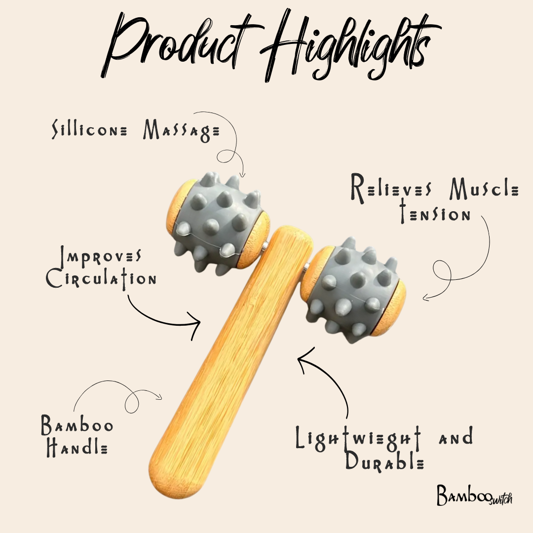 Bamboo Switch - Bamboo Body Rolling Massage Tool | Charcoal