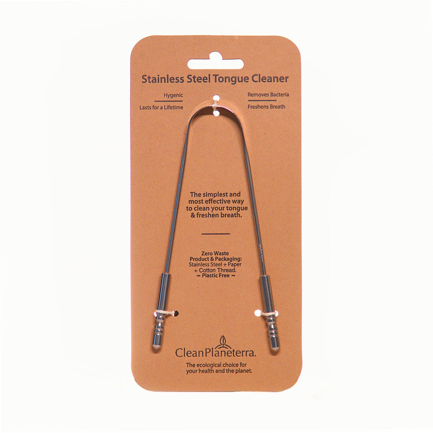 Stainless Steel Tongue Cleaner - with Card Packaging